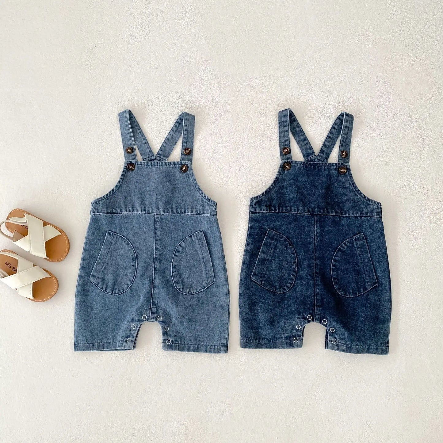 Denim Overall Romper
