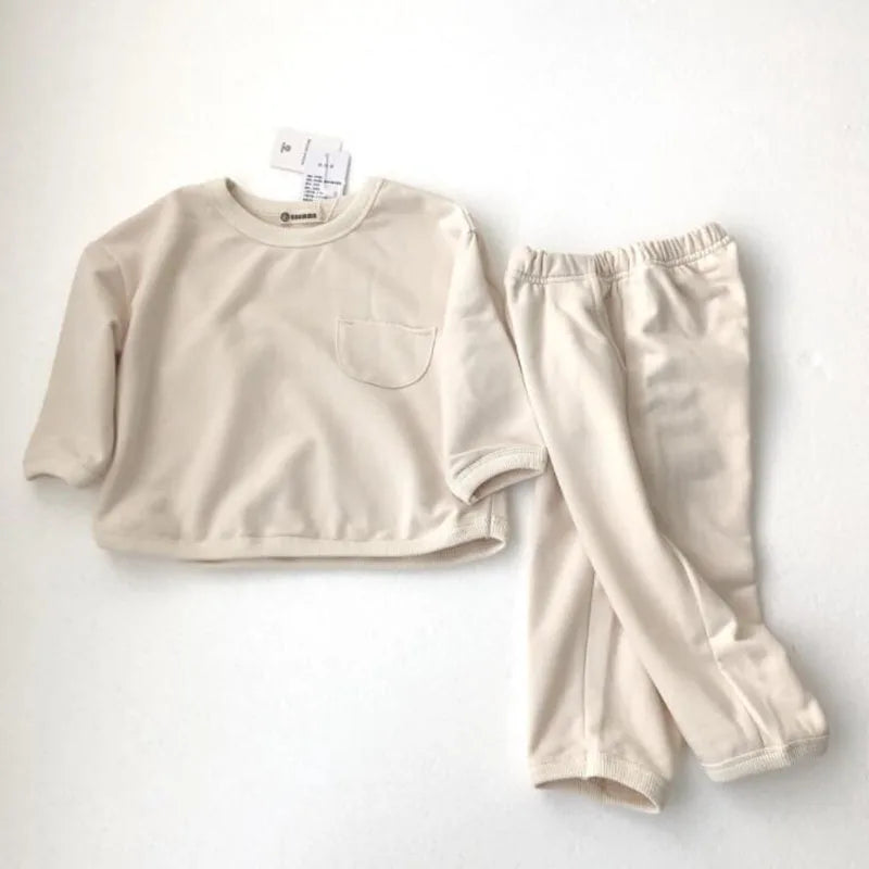 Unisex Solid Colour Cotton Set