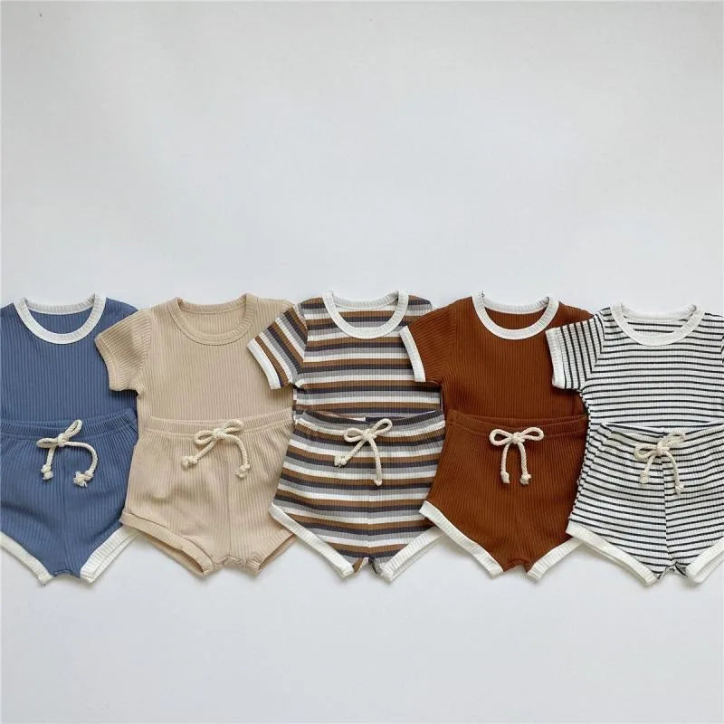 Ribbed Striped Set