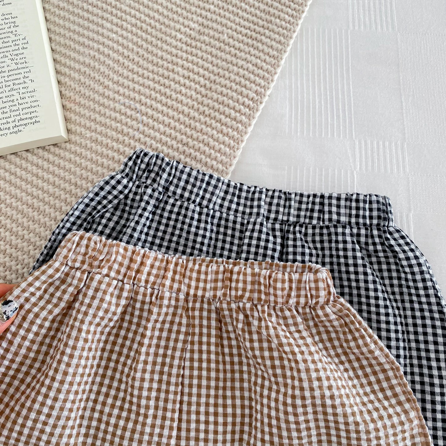 Checkered Blouse Set