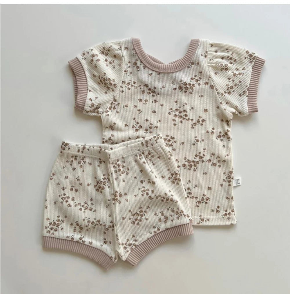 Floral Cross Knit Set