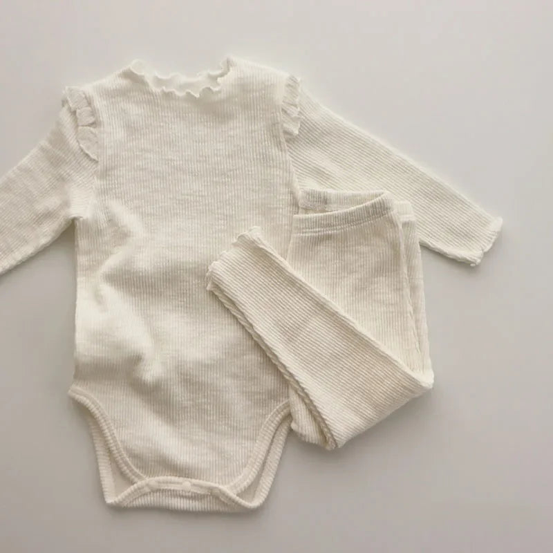 Cotton Ribbed Knit Set