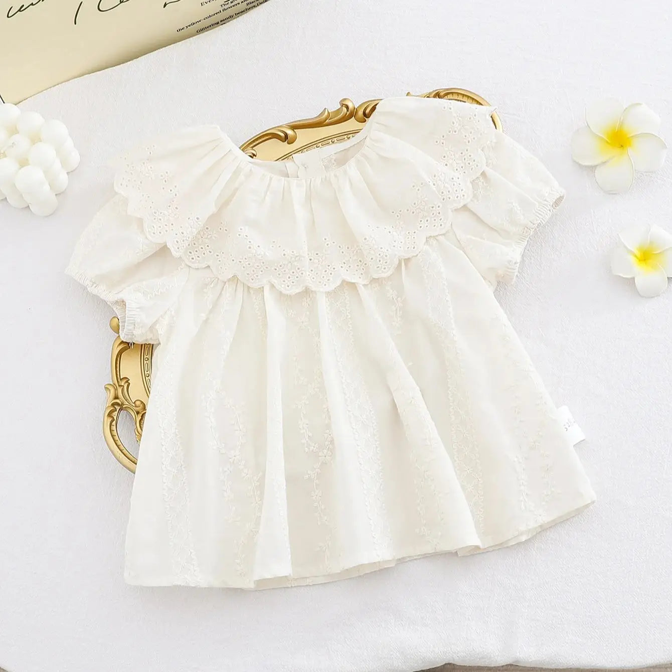 Elegant Floral Embroidery Dress