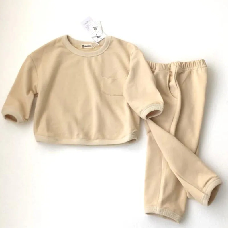 Unisex Solid Colour Cotton Set