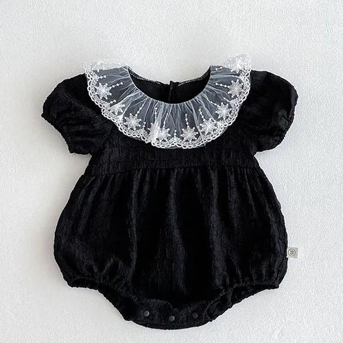 Sleeveless Lace Splicing Romper