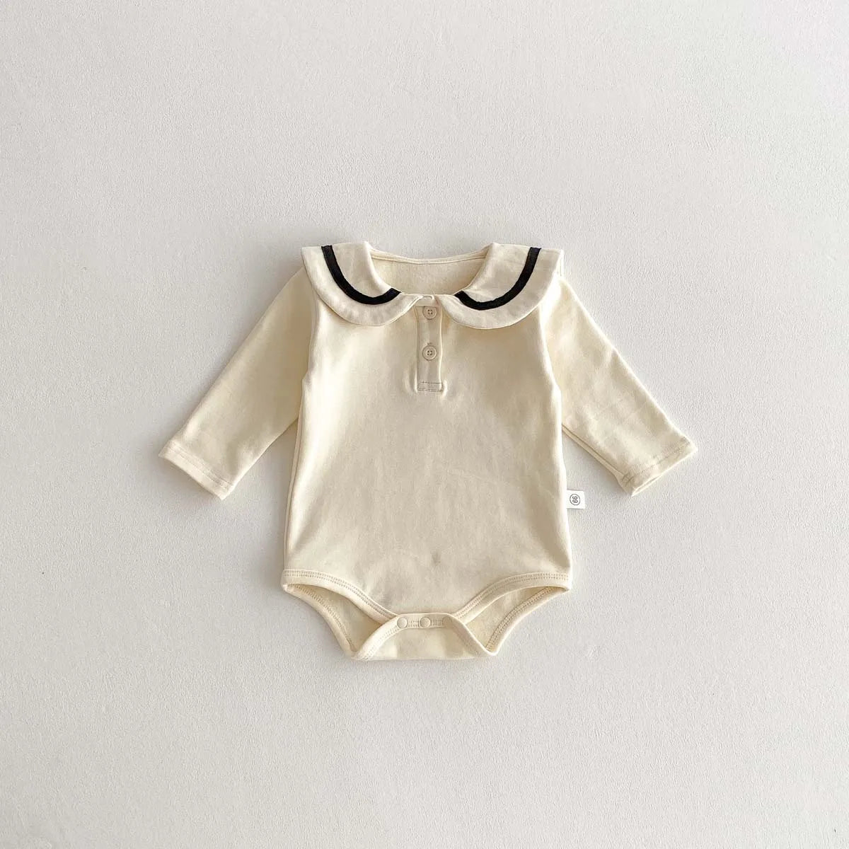 Cute Collar Contrast Bodysuit