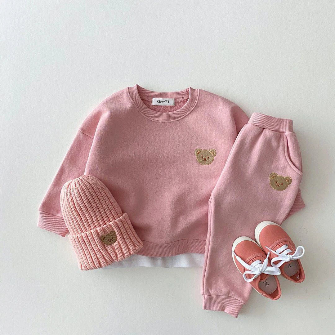 Cub Embroidery Sweatsuit Set