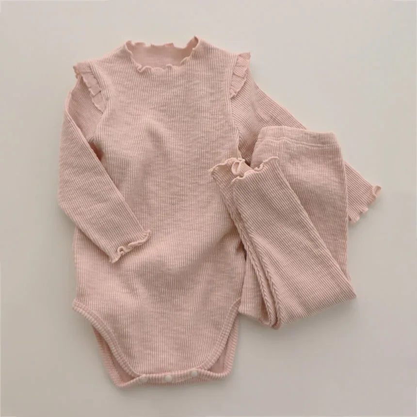 Cotton Ribbed Knit Set