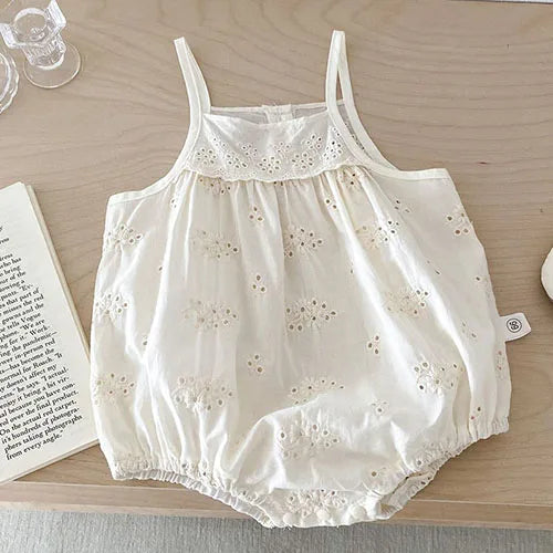 Sleeveless Lace Splicing Romper