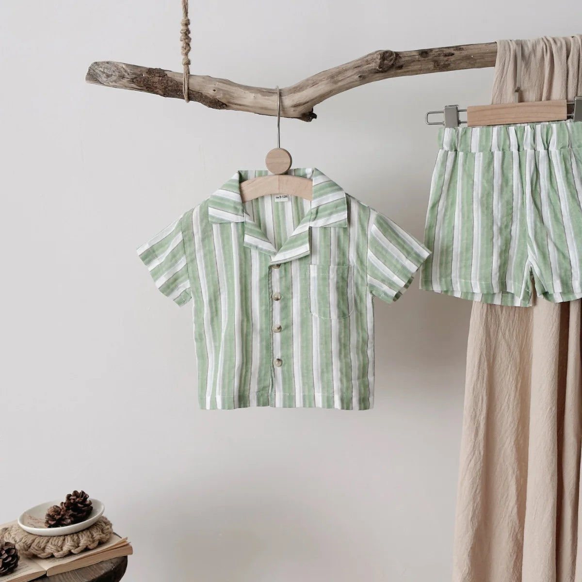 Striped Button Down Set