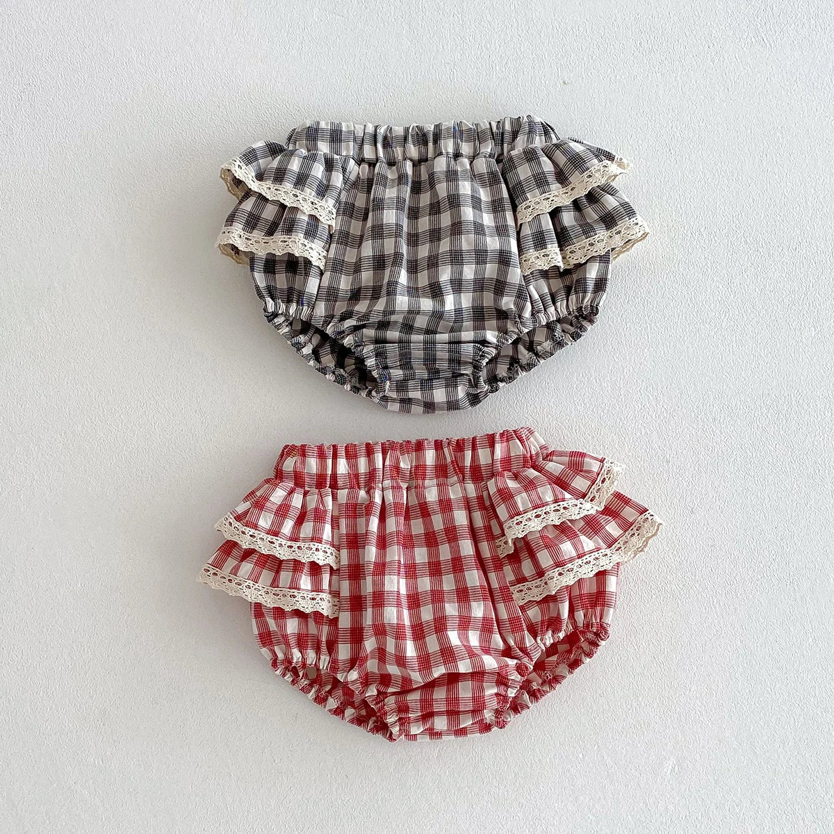 Plaid Ruffled Lace Bloomer