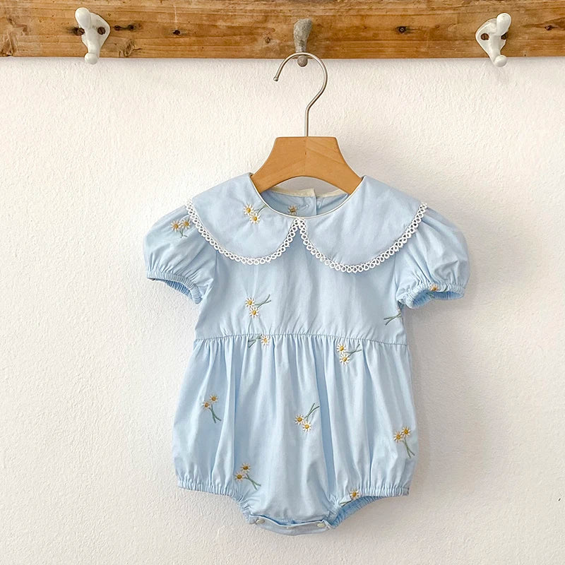 Daisy Embroidery Romper