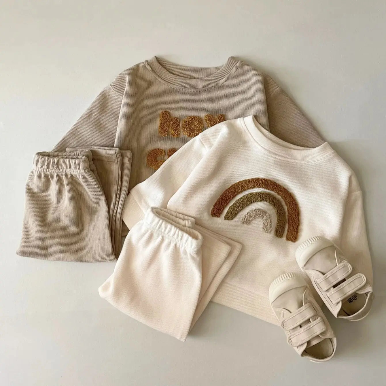 Cute Rainbow Knit Set
