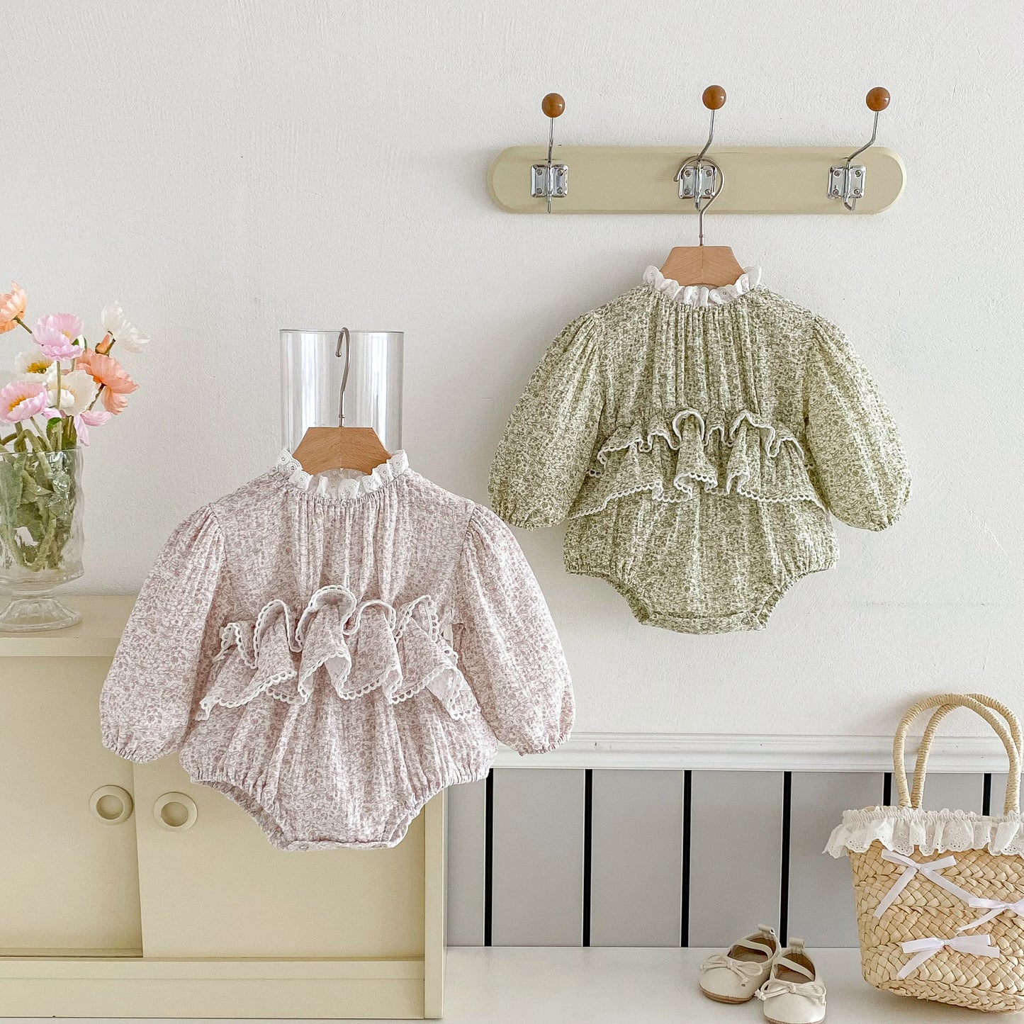 Floral Double Layered Lace Tutu Romper