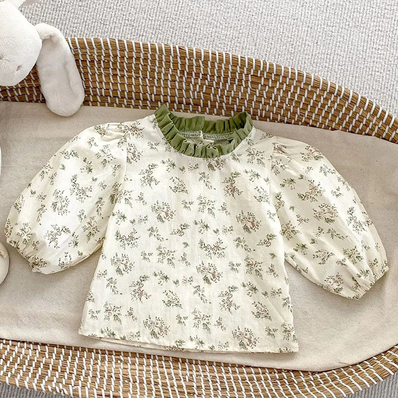 Green Floral Print Cotton Set