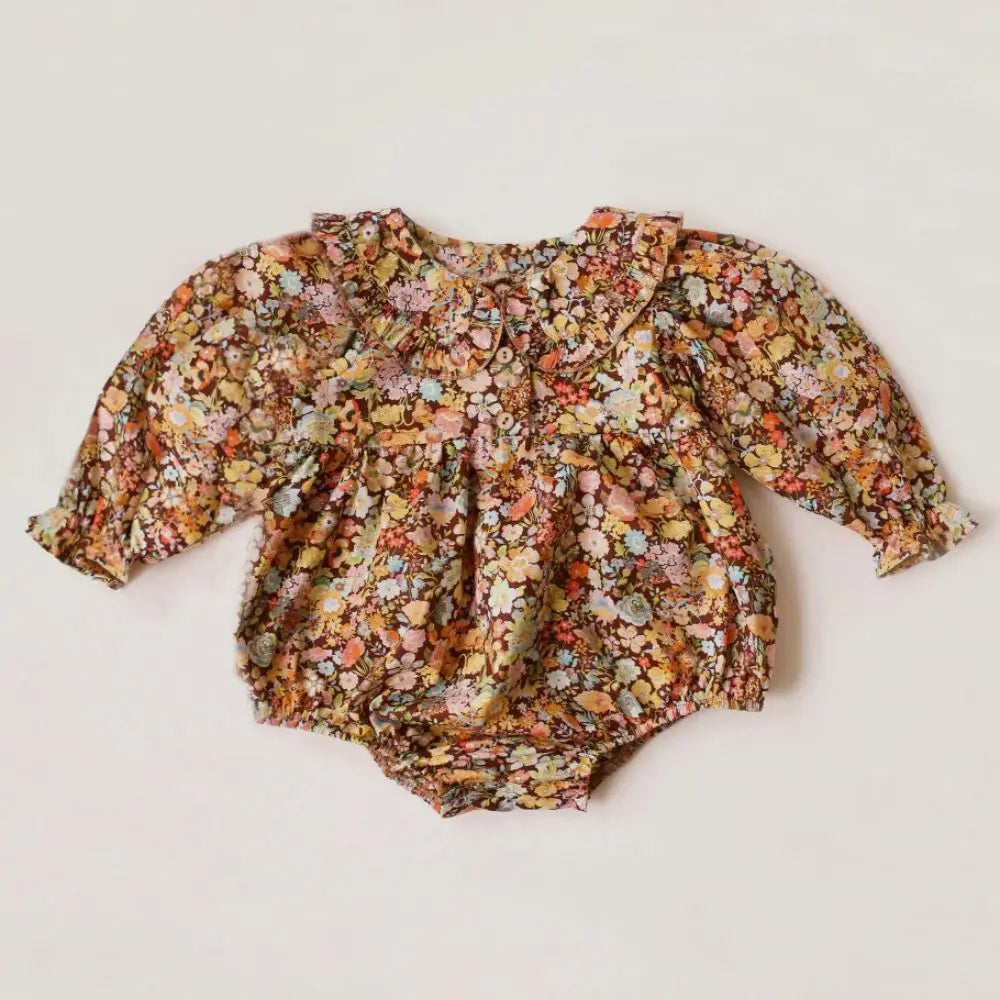 Vintage Floral Collared Rompers
