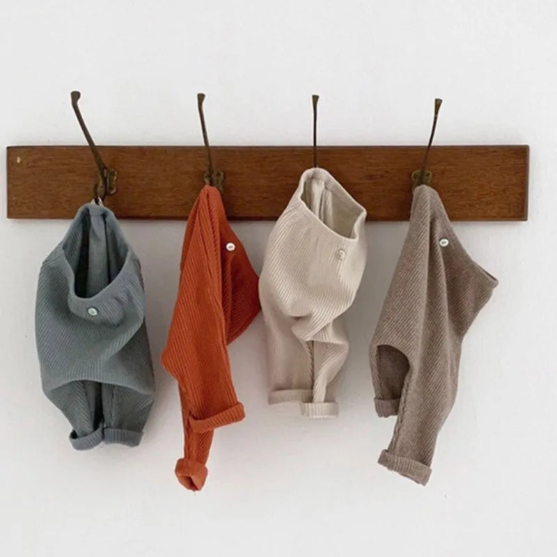 Cotton Elastic Solid Color Pants