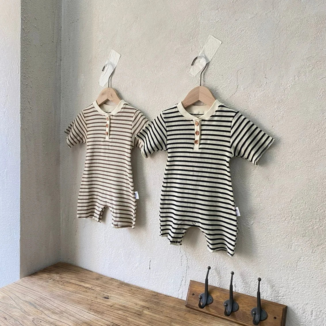 Waffle Knit Striped Set