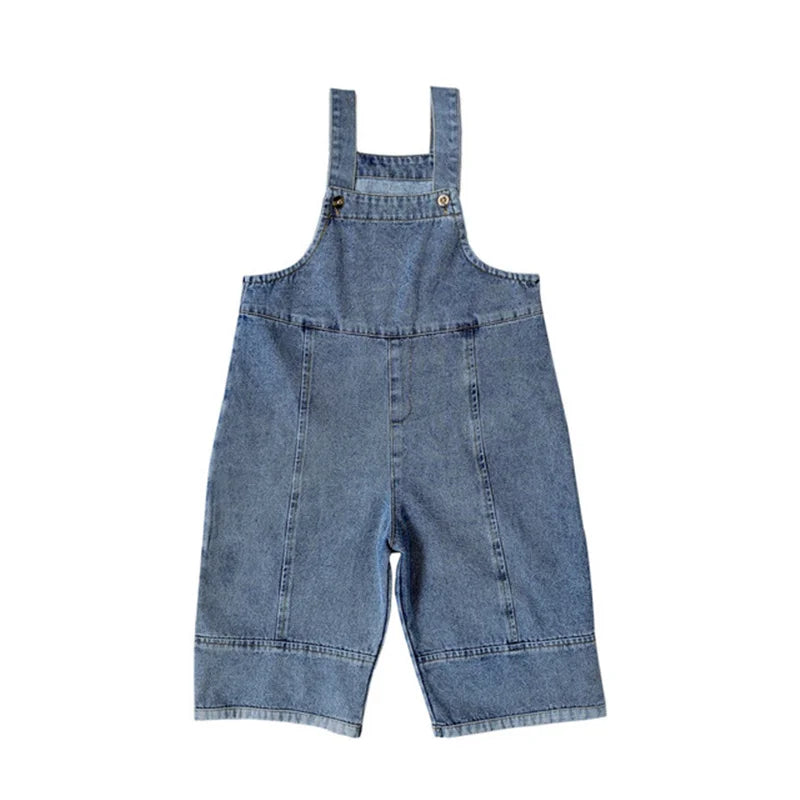 Unisex Wide Leg Denim Overalls