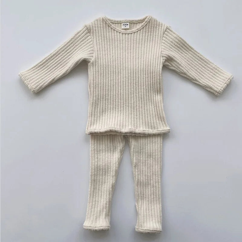 Neutral Ribbed Knit Set