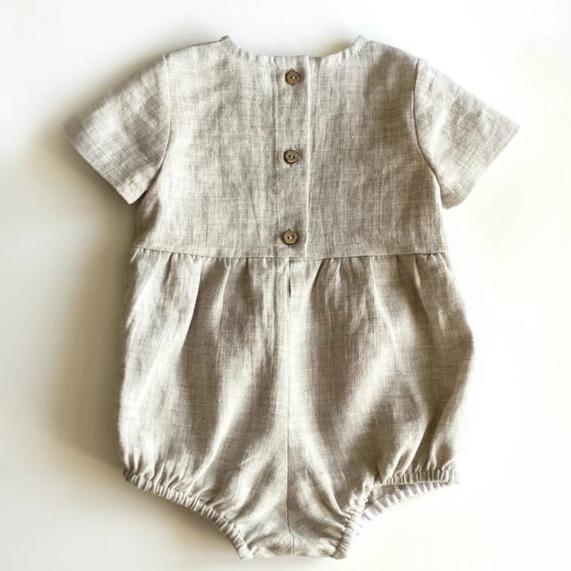 Button Down Linen Romper