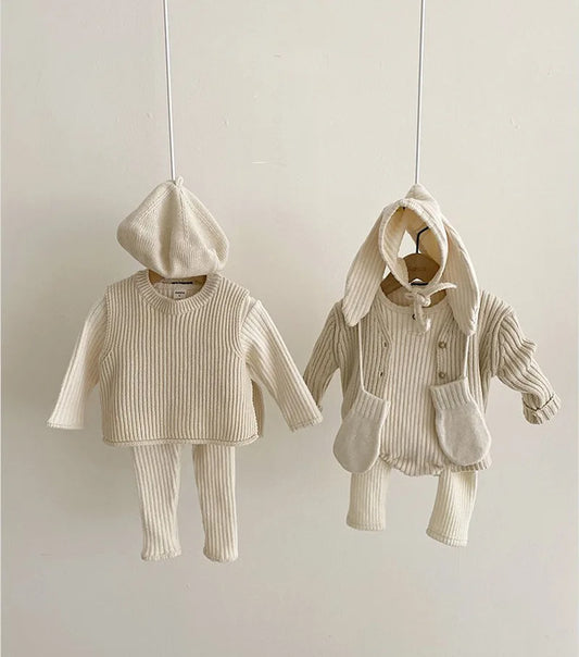 Neutral Ribbed Knit Set