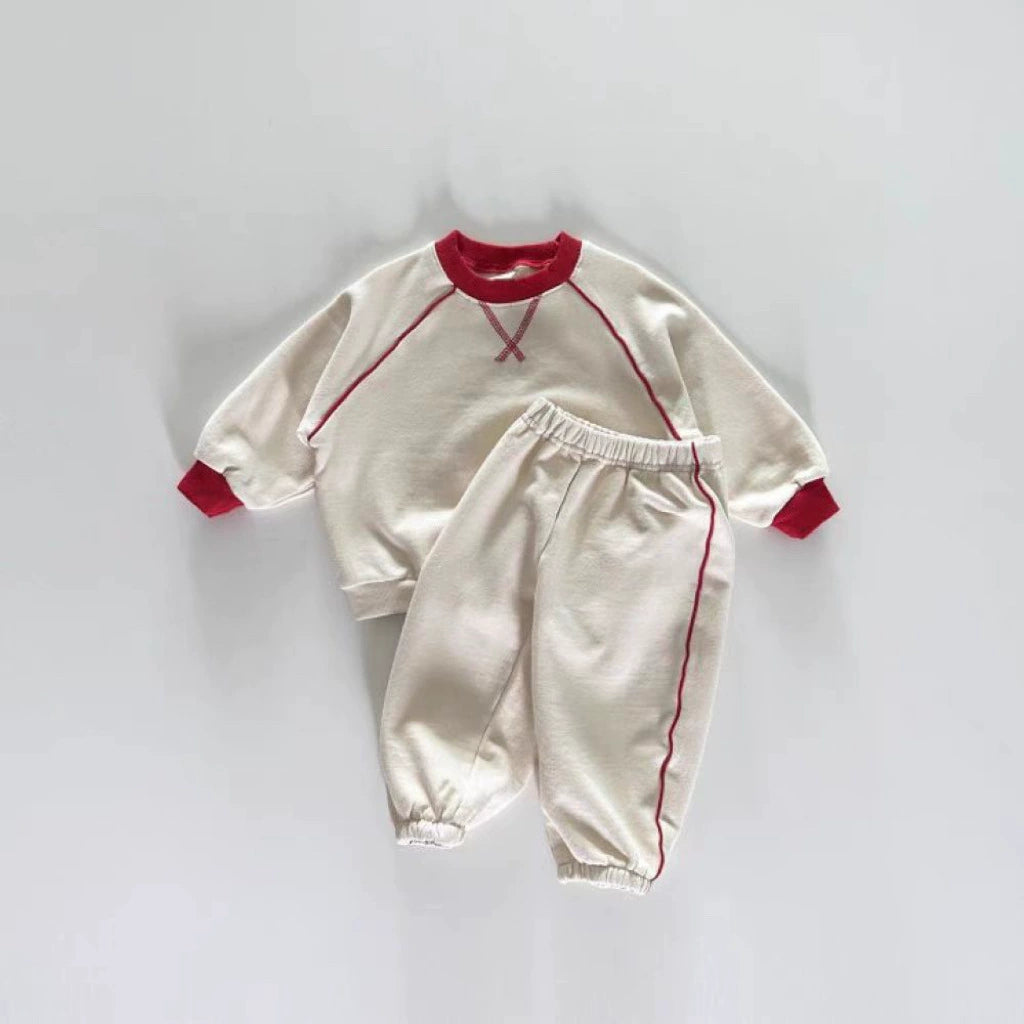 Two Colour Sports Sweatsuit Set