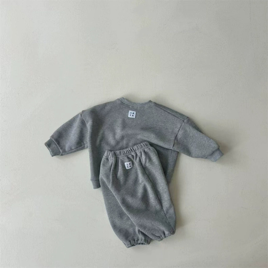 Gray Casual Sweatsuit Set