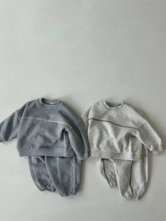 Gray Casual Sweatsuit Set