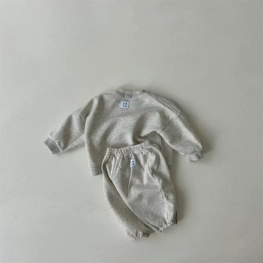 Gray Casual Sweatsuit Set