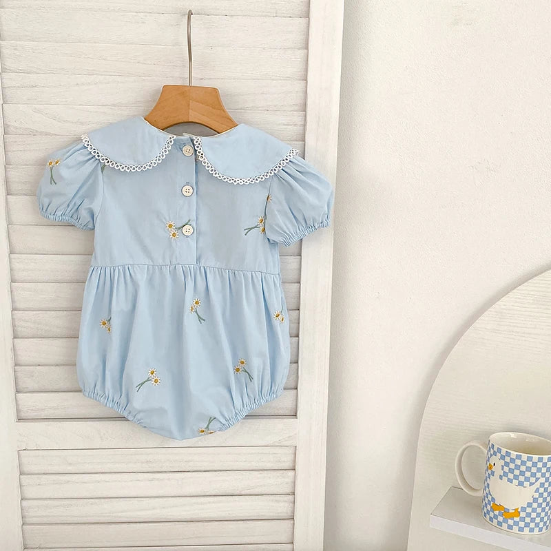 Daisy Embroidery Romper