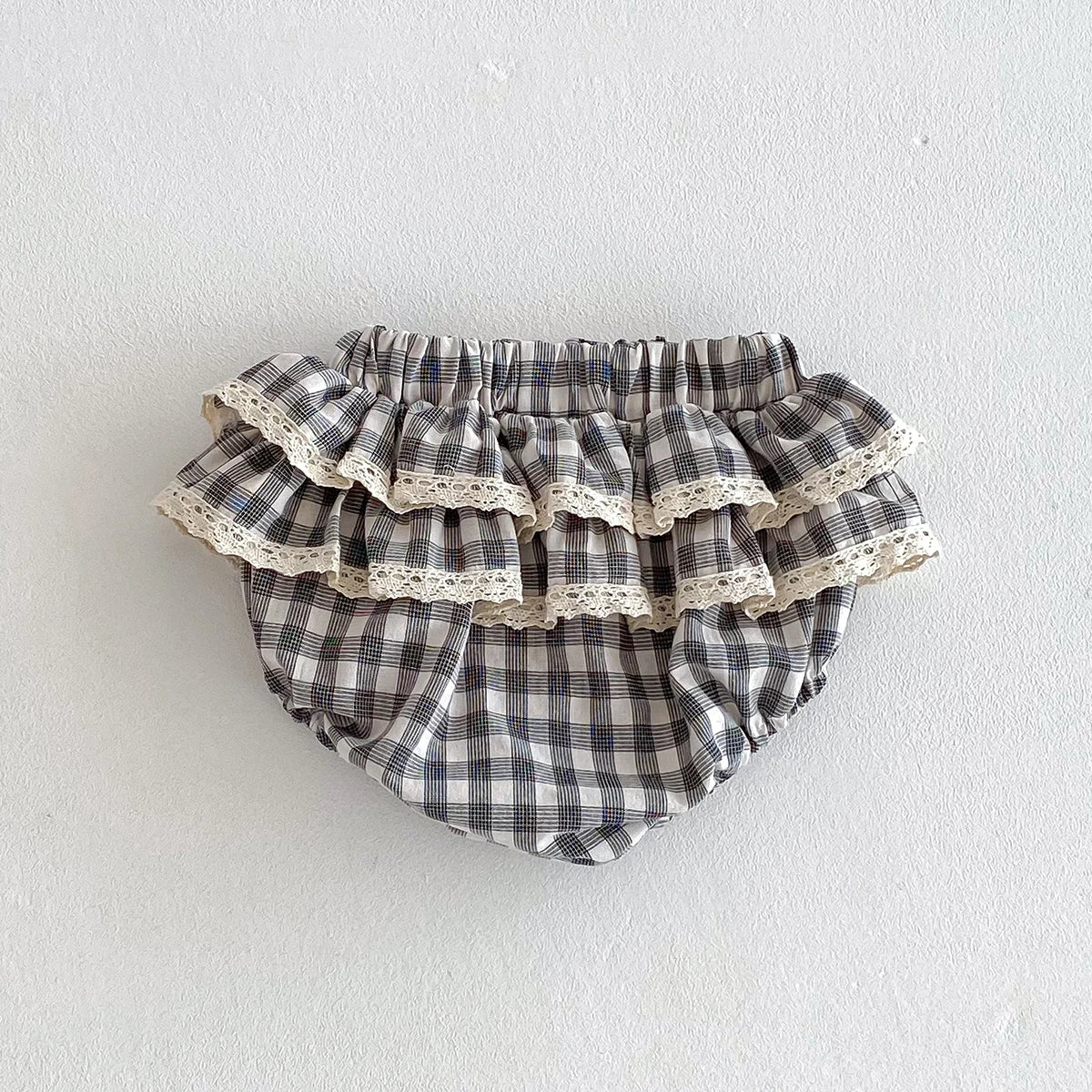 Plaid Ruffled Lace Bloomer