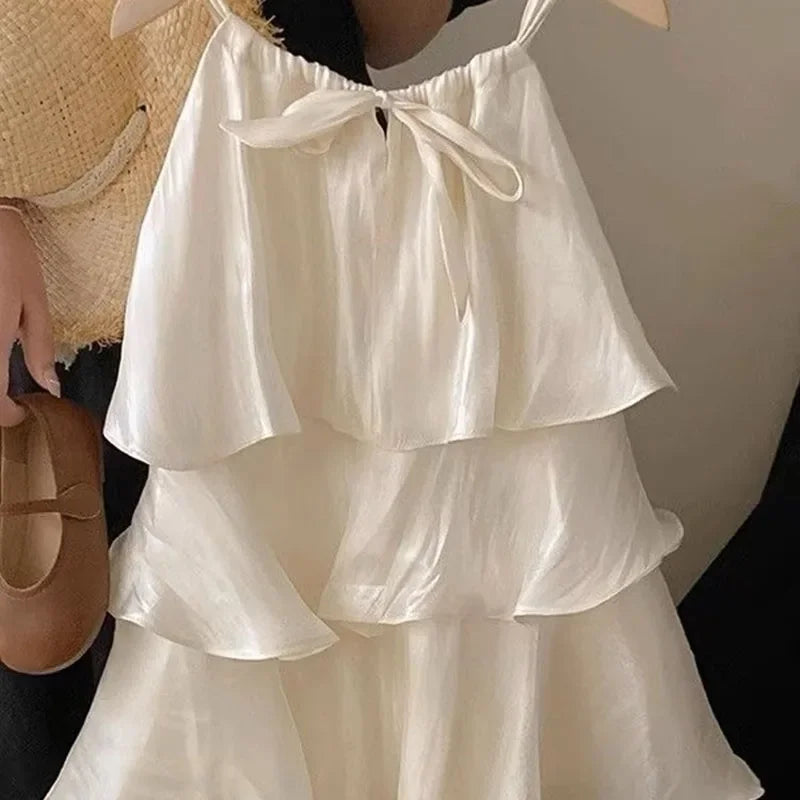 Girls Sweet Ruffled Dress