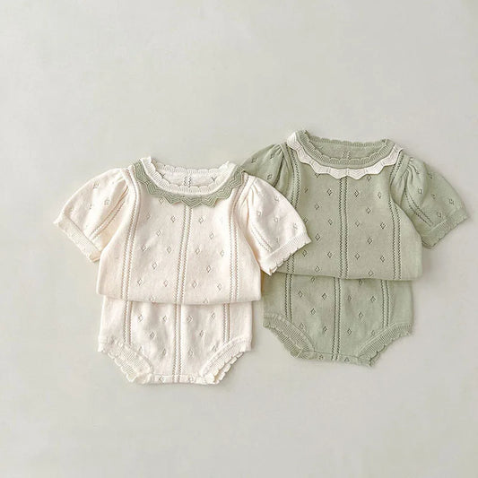 Hollow Out Knit Set