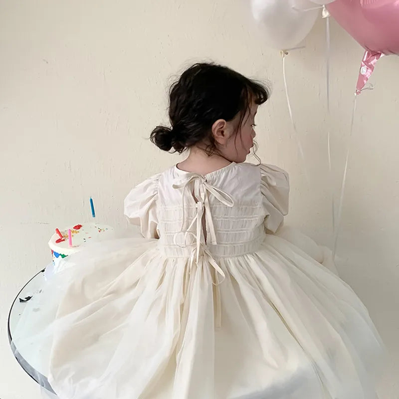 Girls Puff Sleeve Princess Dress