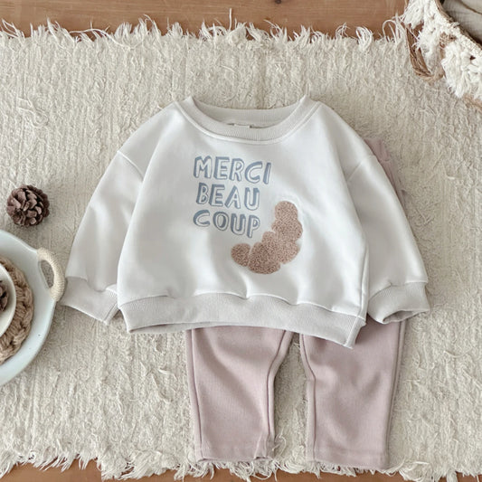 Beige Croissant Embroidery Set