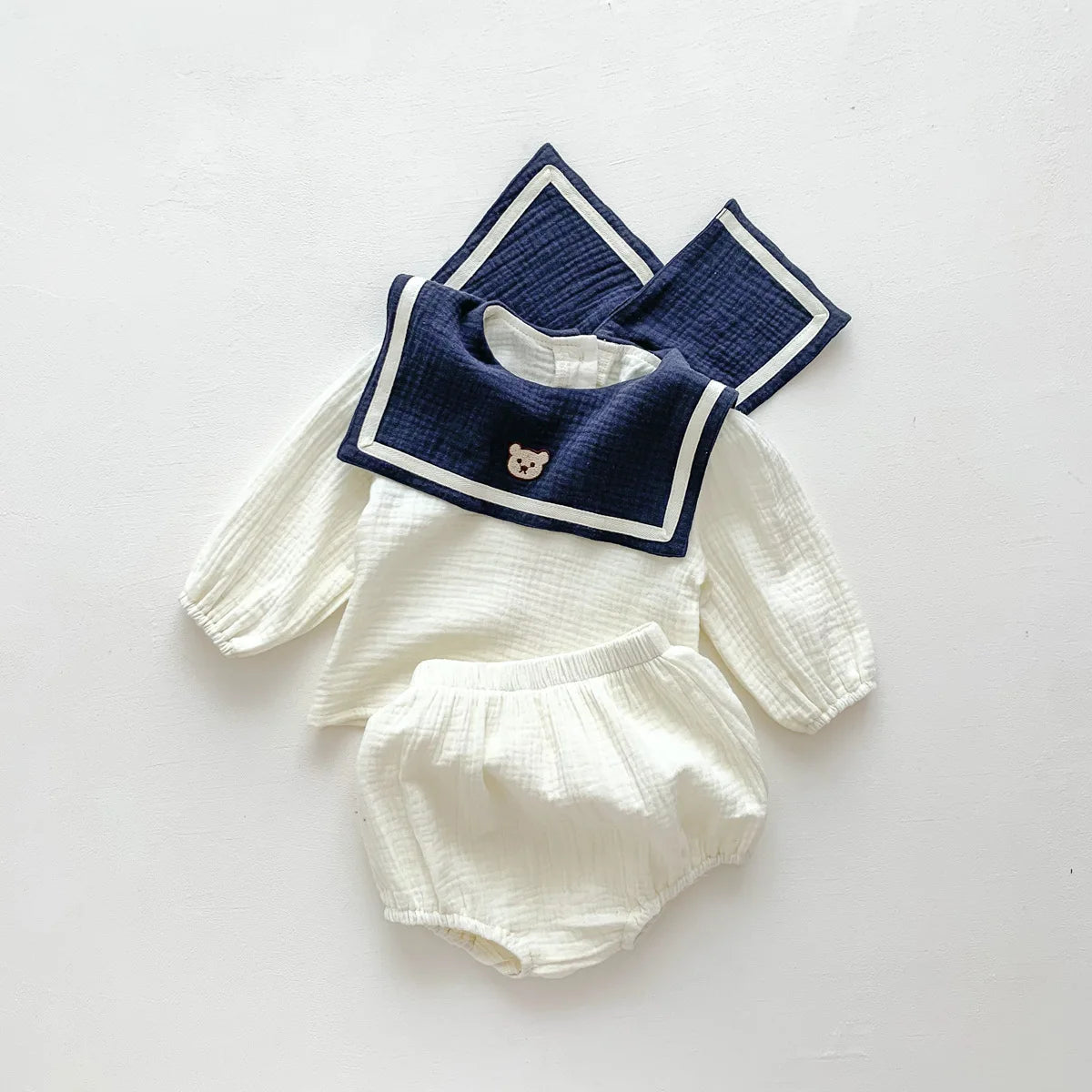 Navy Blue Bear Embroidery Set