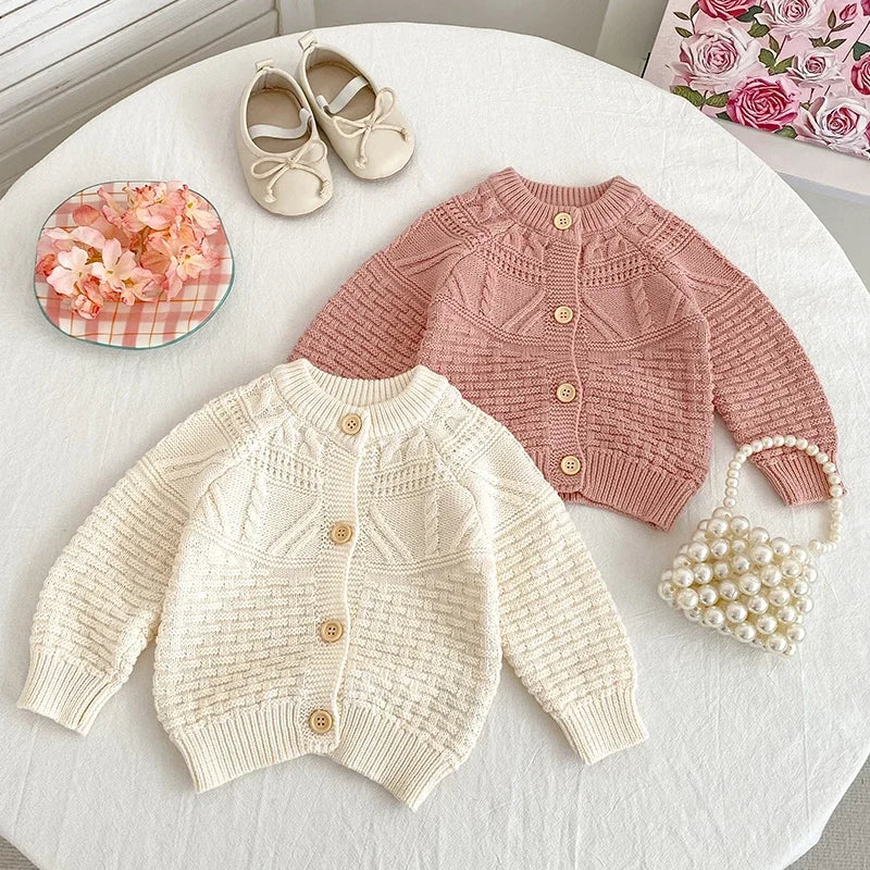 Thick Cotton Knit Design Cardigan