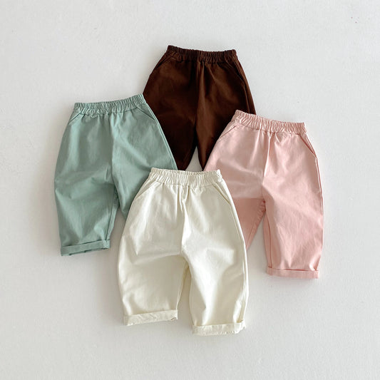 Bold Elastic Waist Pocket Pants