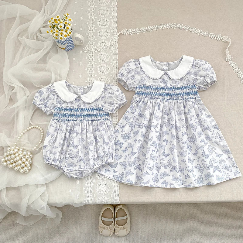 Blue Butterfly Romper