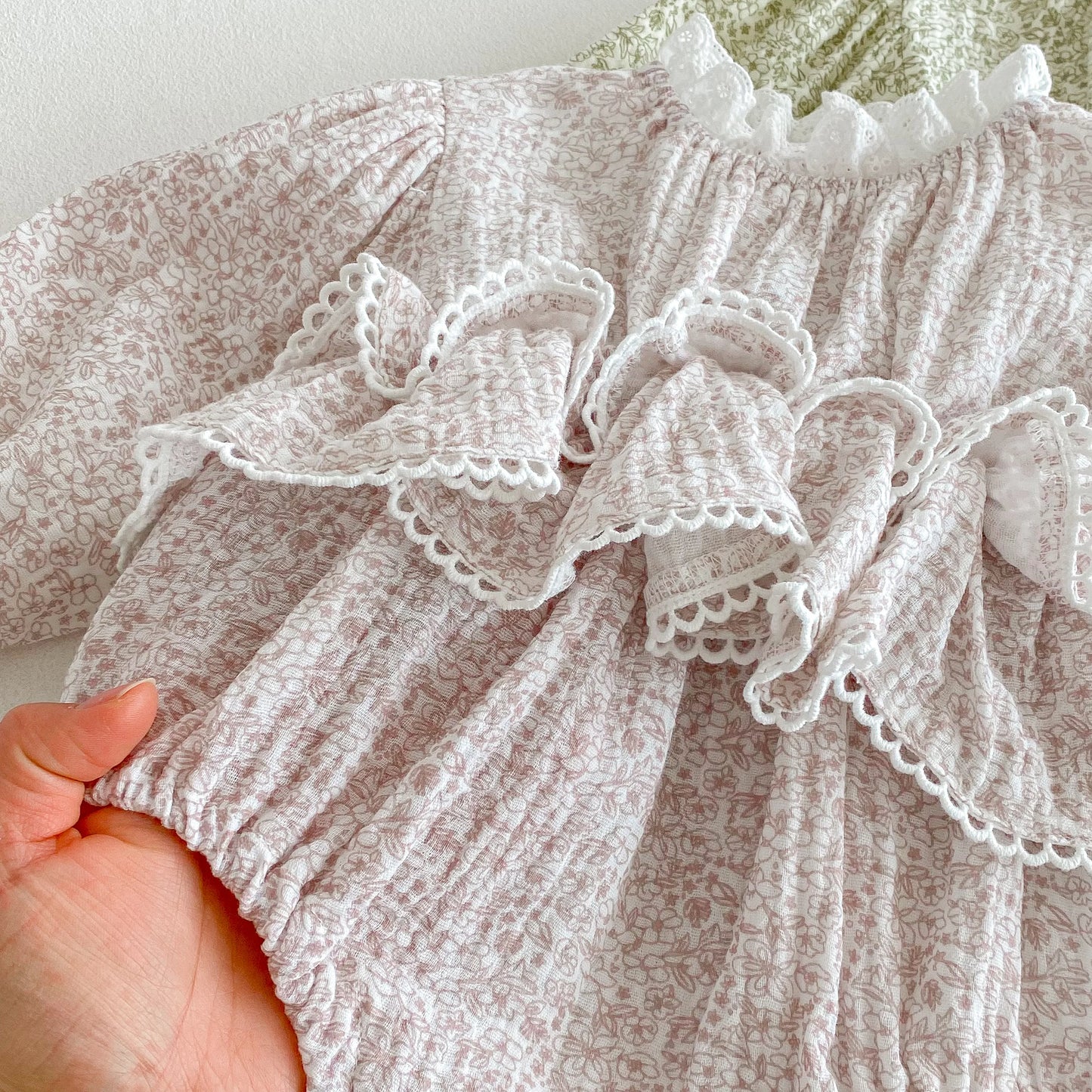 Floral Double Layered Lace Tutu Romper