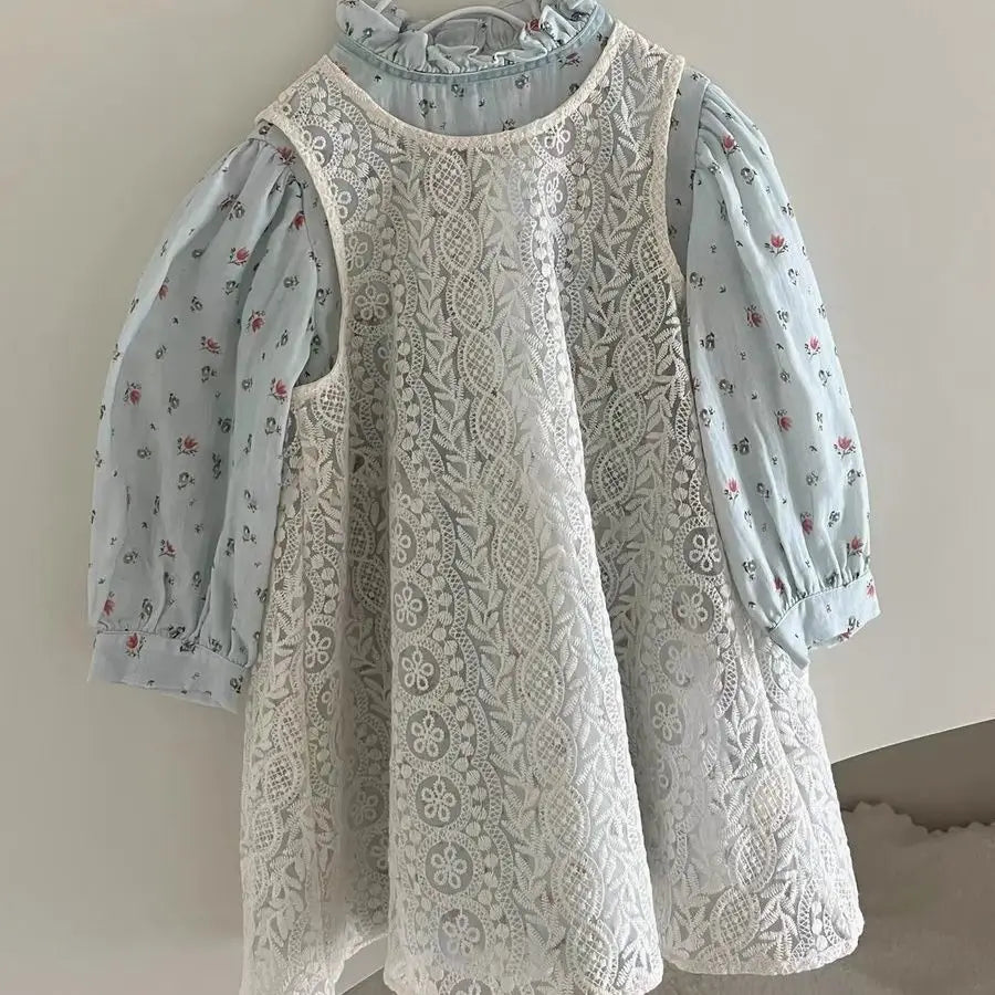 Girls Floral Embroidery Dress