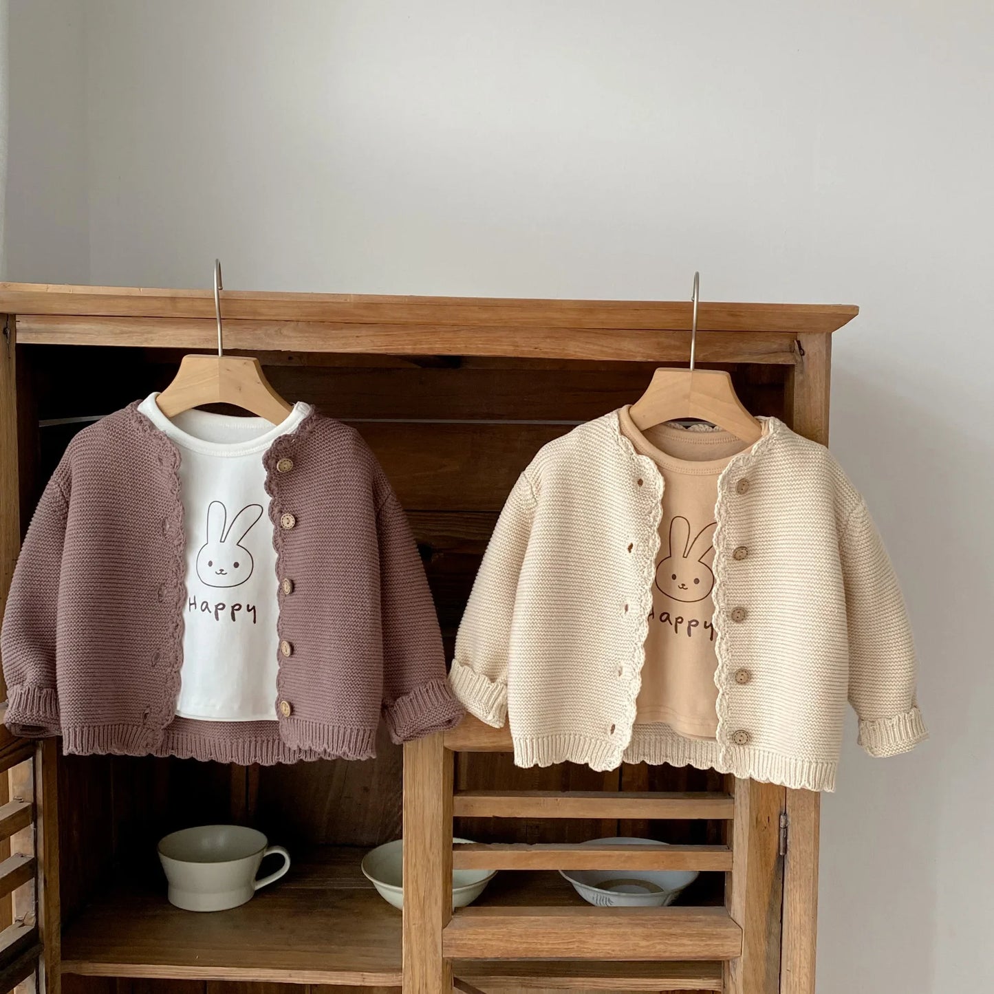 Knitted O-neck Cardigan