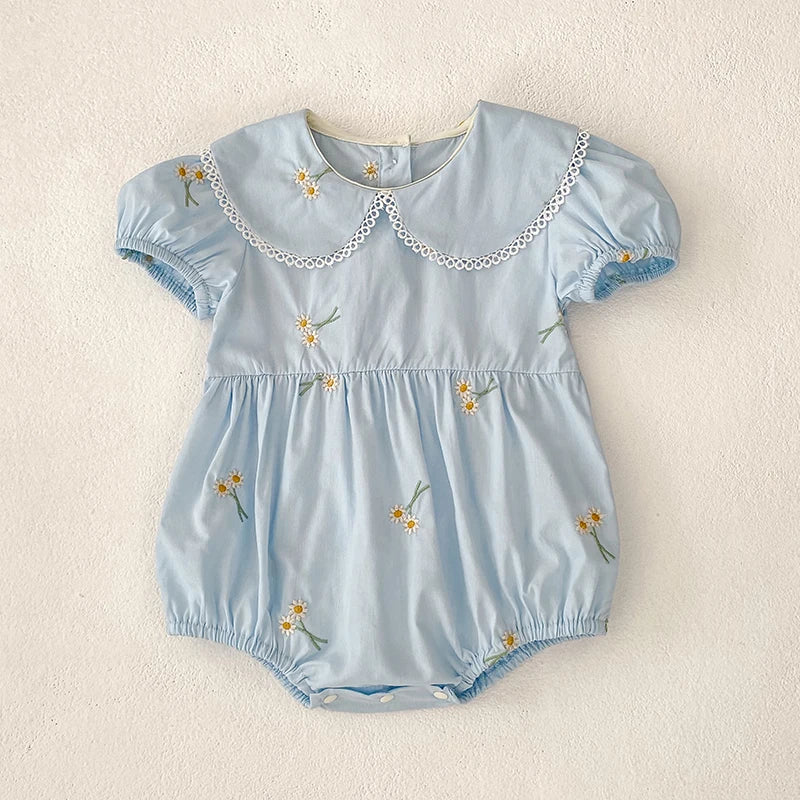 Daisy Embroidery Romper