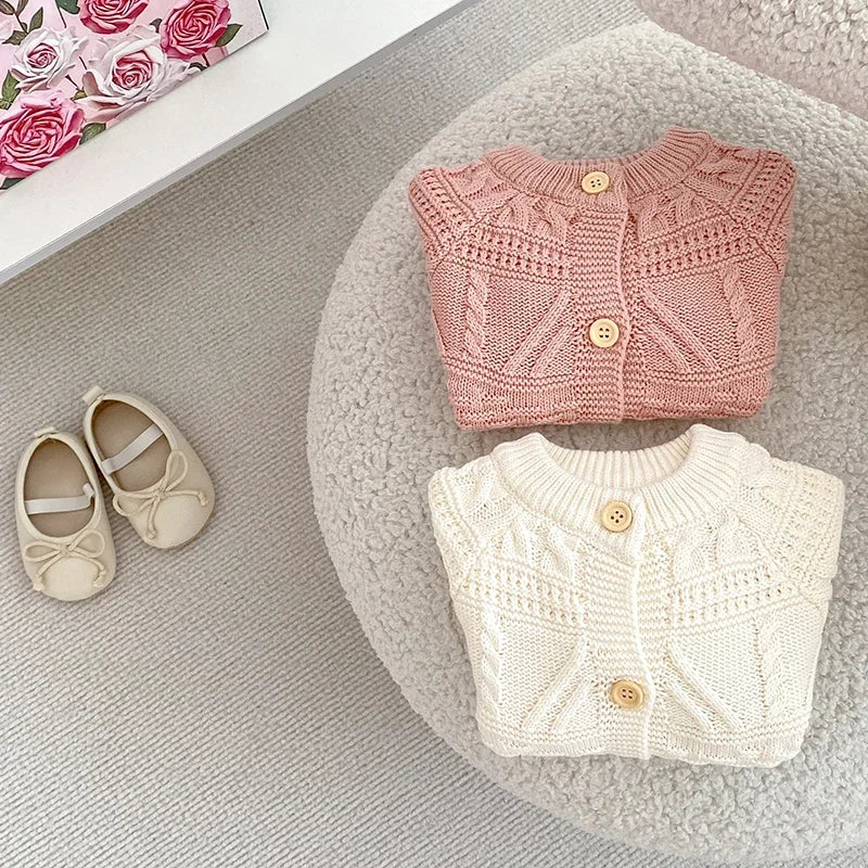 Thick Cotton Knit Design Cardigan