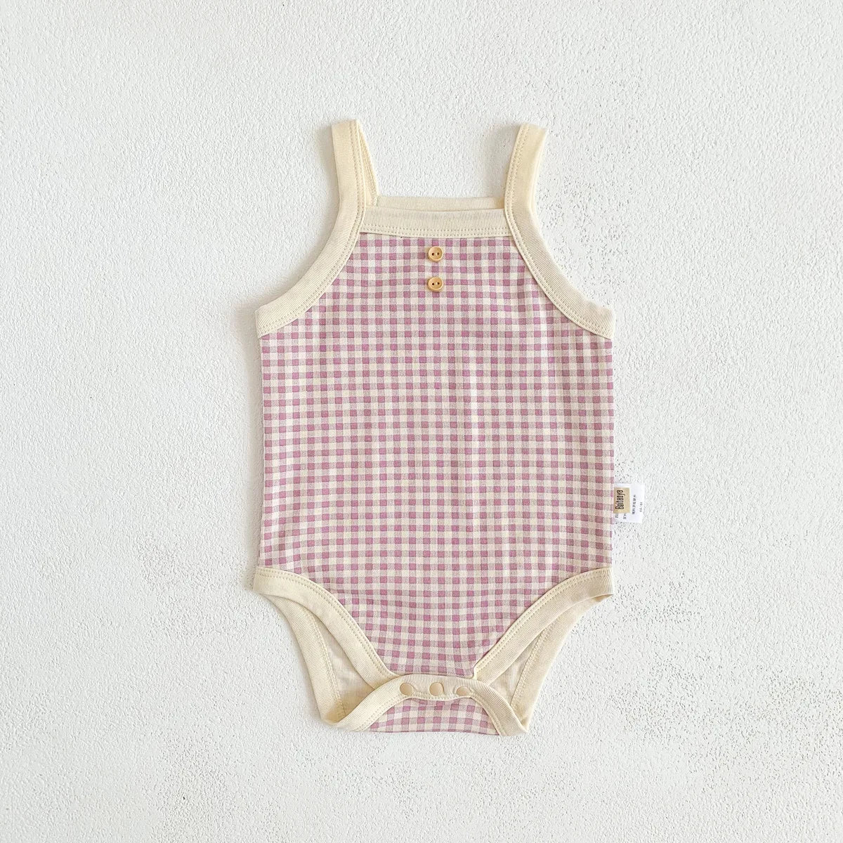 Cotton Plaid Bodysuit
