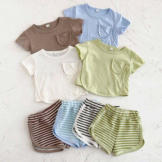 Pocket Striped Set
