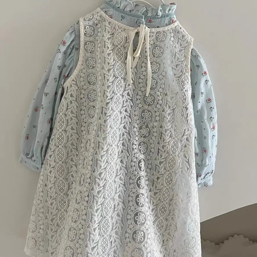 Girls Floral Embroidery Dress