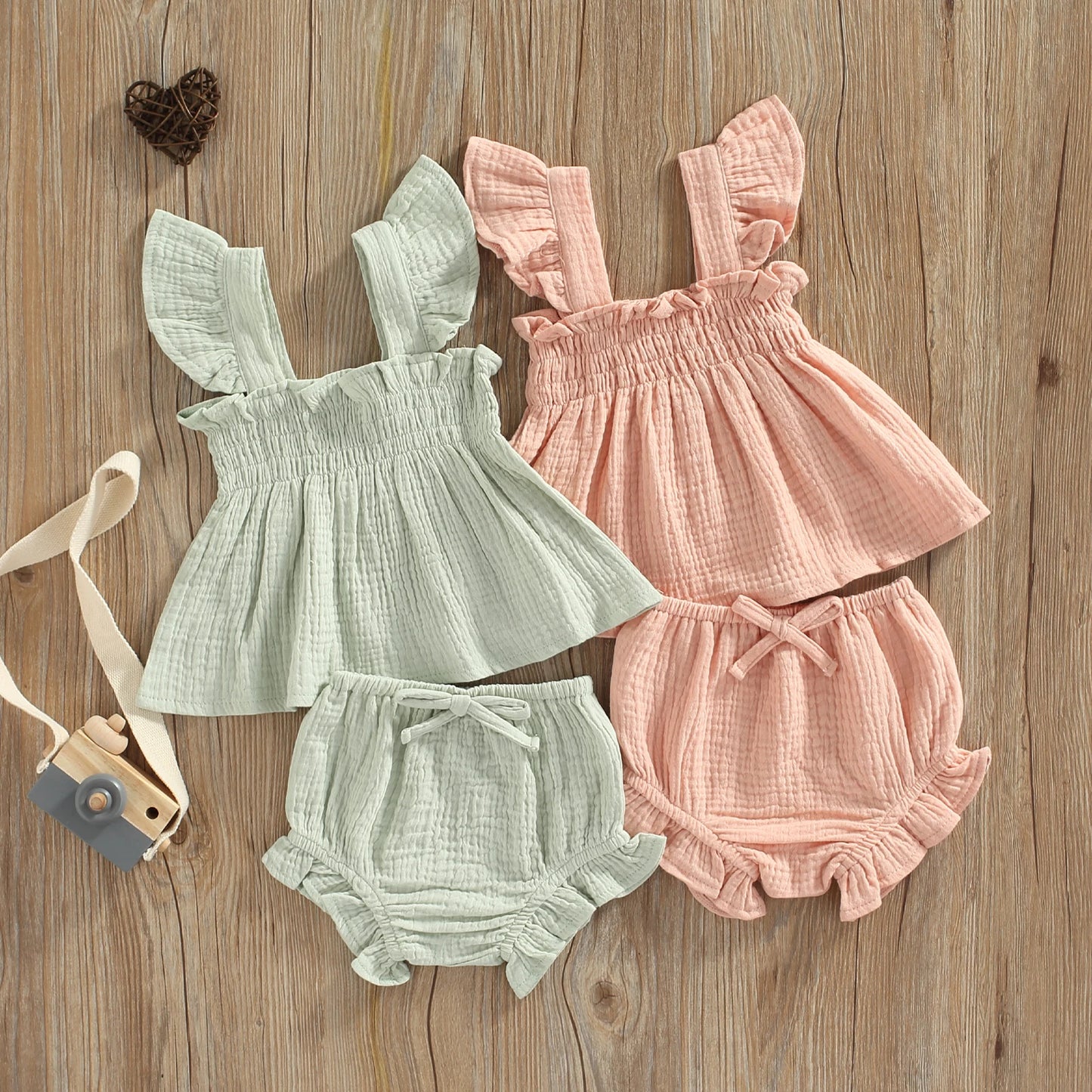 Cotton Linen Fly Sleeve Set