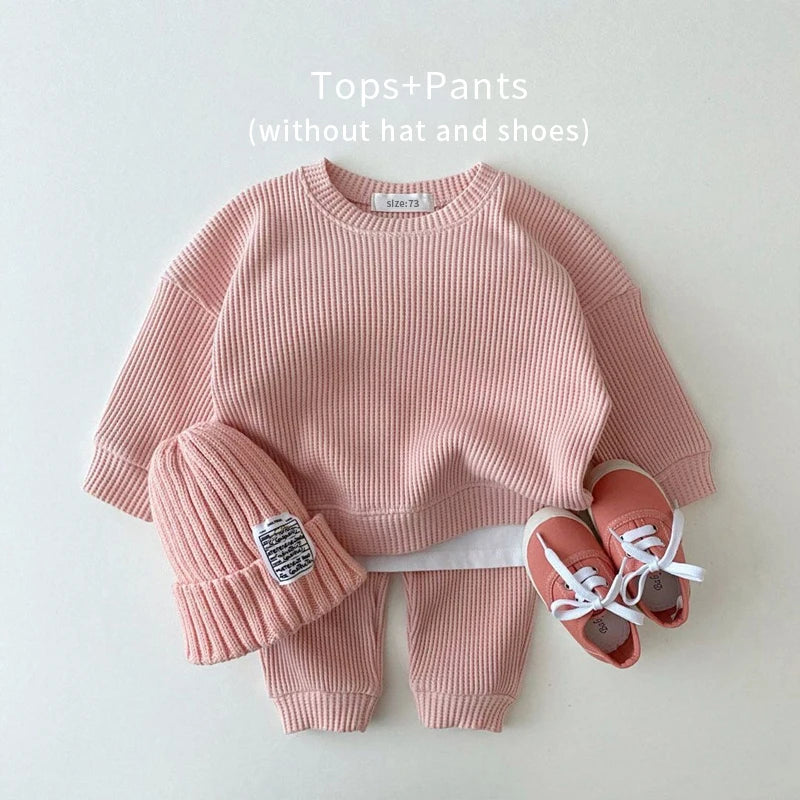 Unisex Knitted Waffle Set